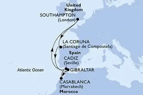 Cruise itinerary