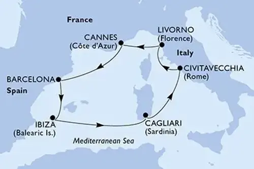 Cruise itinerary