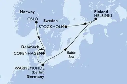 Cruise itinerary