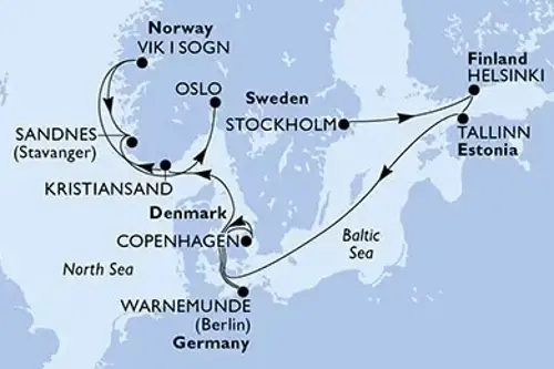 Cruise itinerary