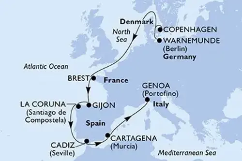 Cruise itinerary