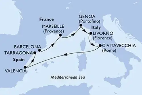 Маршрут круиза