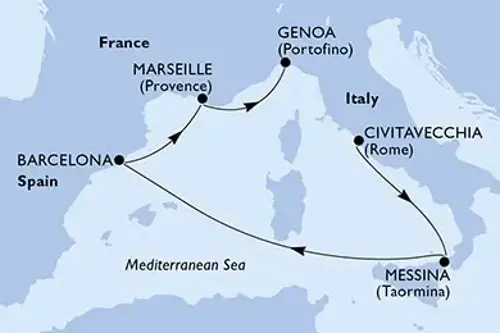 Cruise itinerary