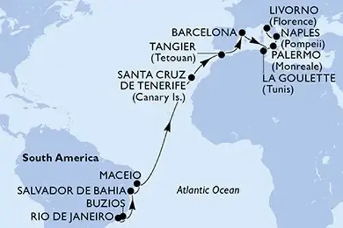 Cruise itinerary