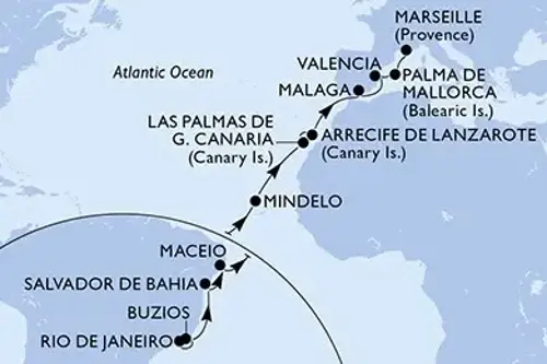 Cruise itinerary