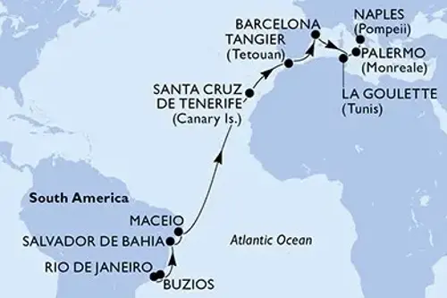 Cruise itinerary
