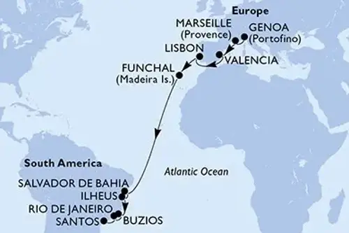 Cruise itinerary