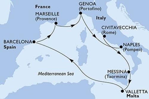 Маршрут круиза