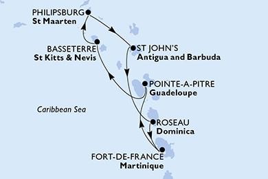 Sea cruise 7 nights Martinique