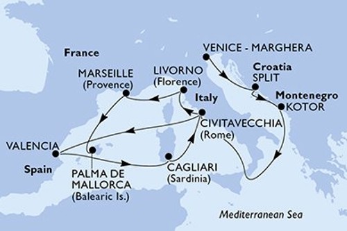 Cruise itinerary