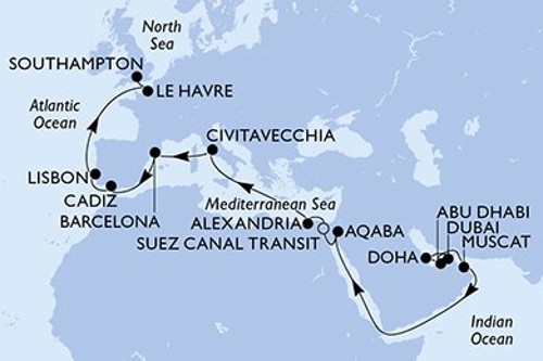 Cruise itinerary