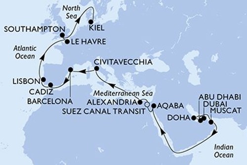 Cruise itinerary