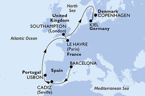 Cruise itinerary